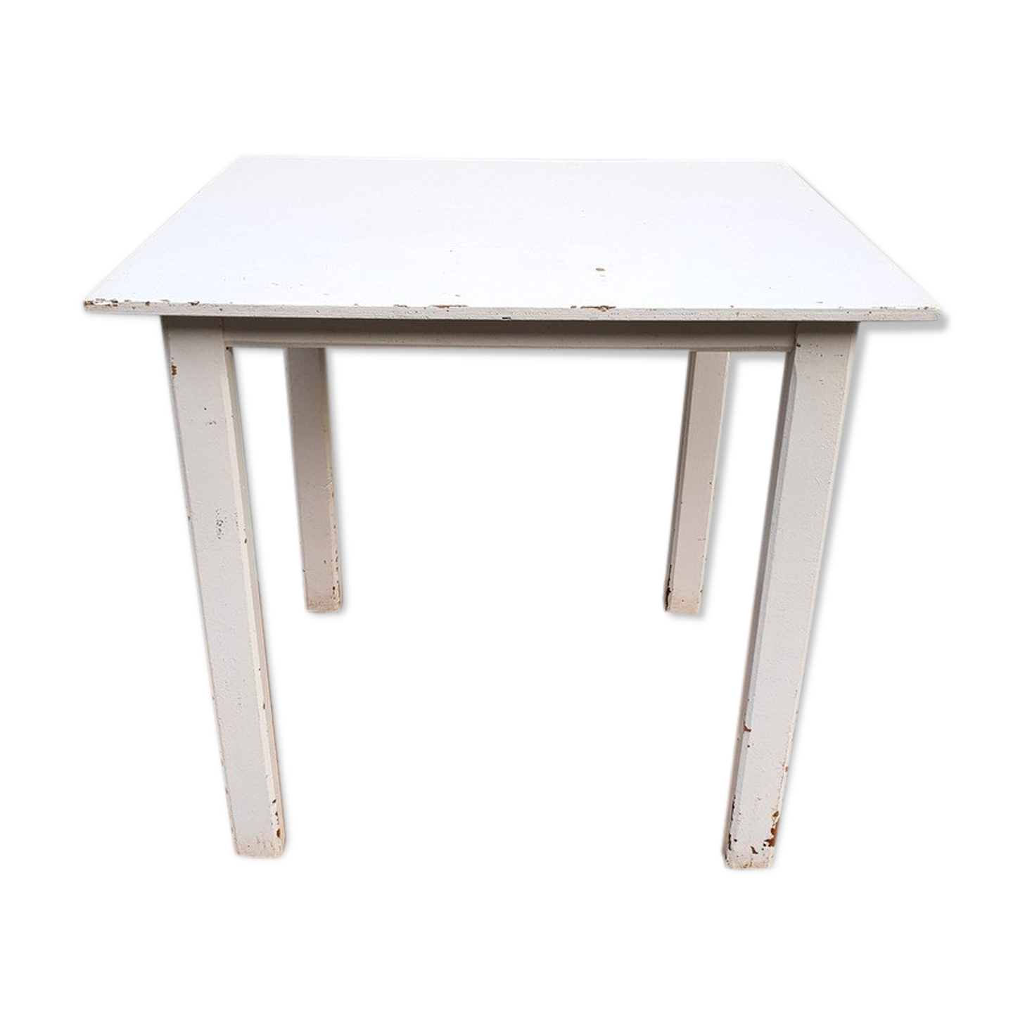 White painted wood table