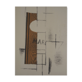 Georges braque : la bouteille de marc - pochoir en couleurs