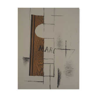 Georges braque: marc's bottle - color stencil