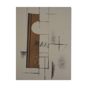 Georges braque: marc's bottle - color stencil