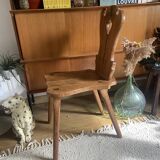 Alpine chair in vintage solid oak