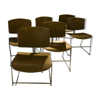 Set of 6 chairs Max Stacker Steelcase