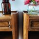 Pair of Louis VX style bedside tables