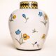 Art Deco vase by Louis Dage, frosted enamel and hand-painted floral decoration, years.
