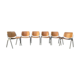 Set of 6 chairs by Giancarlo Piretti