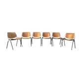 Set of 6 chairs by Giancarlo Piretti
