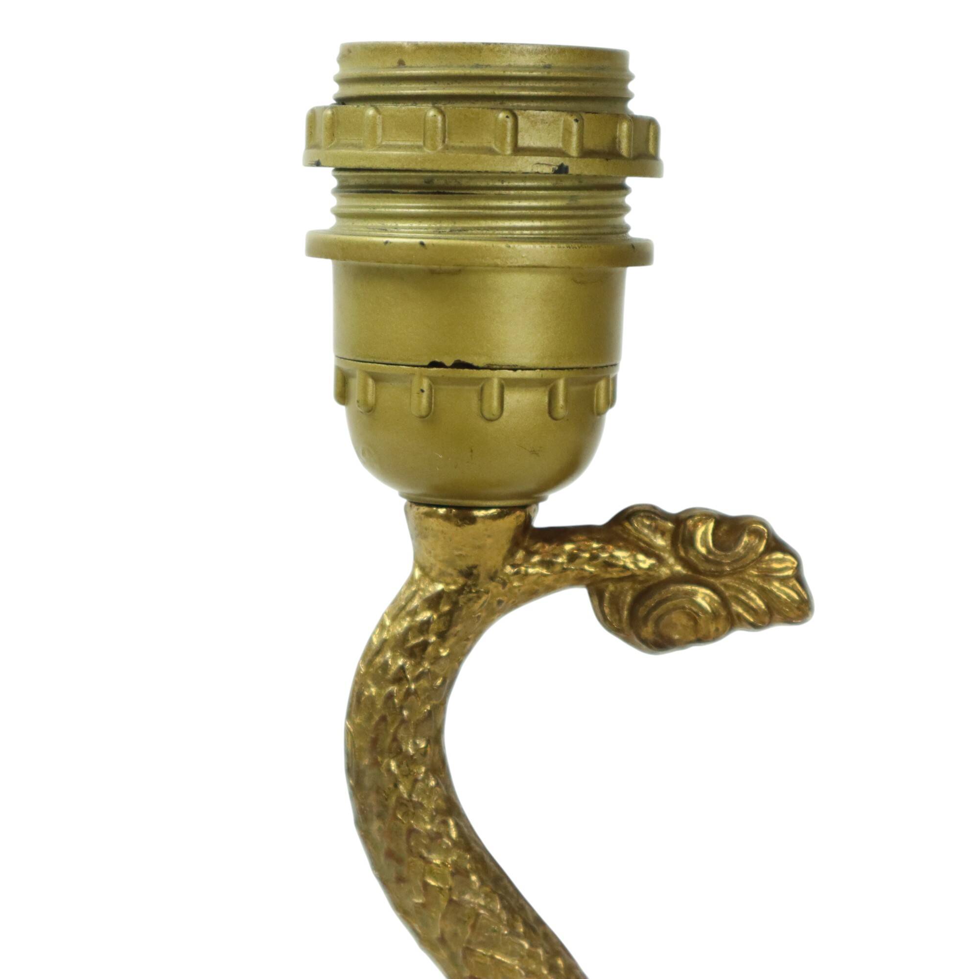 Classic Table Lamp Fish Dolphin Brass Onyx Marble