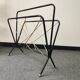 Vintage magazine rack 70s brass