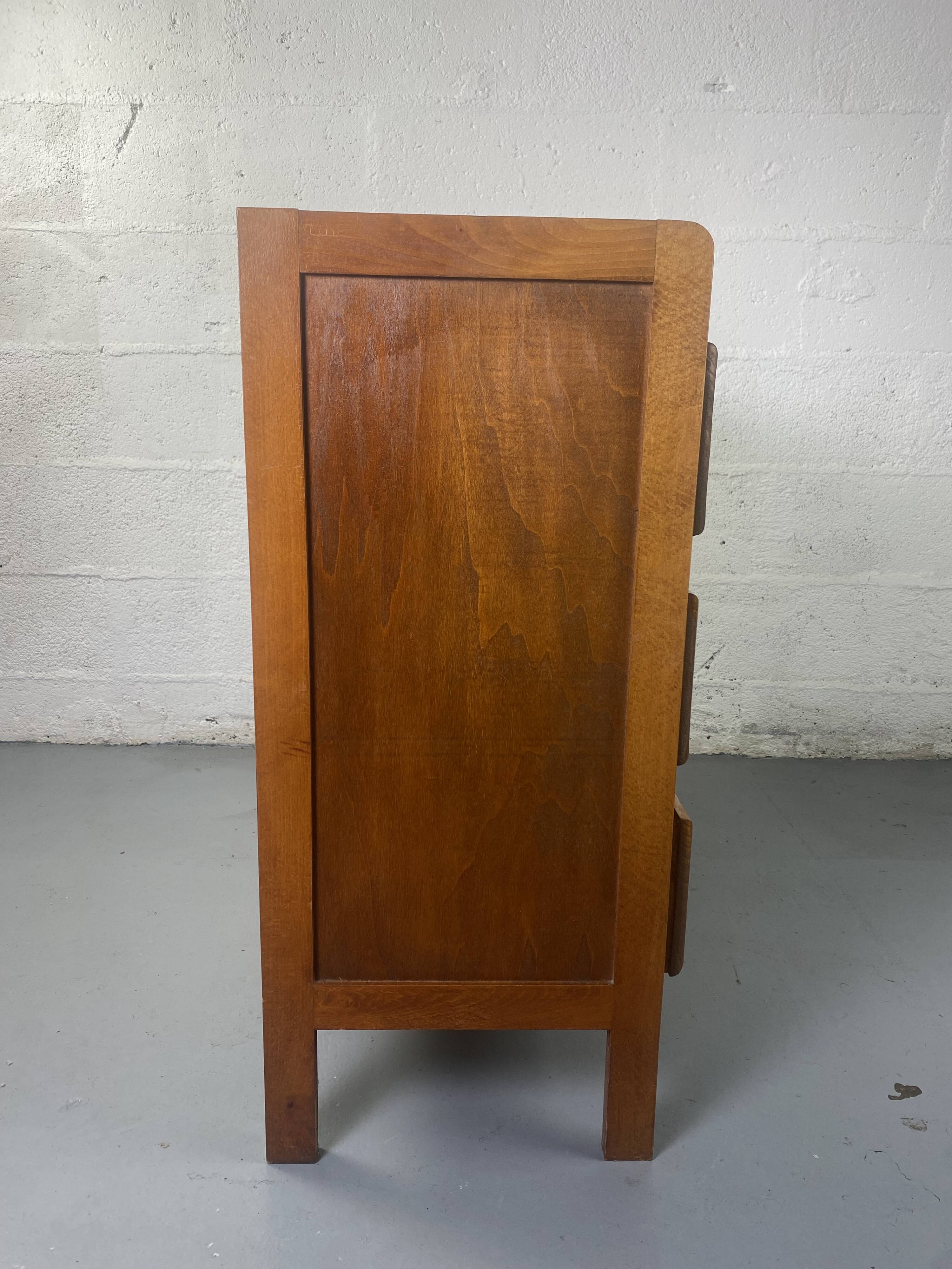 Commode Vintage en Bois à 3 Tiroirs