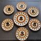 Boch la Louvière Kimono plate set Belgium 1970 (Set of 7)