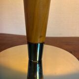 Art Deco table lamp in wood and silver metal