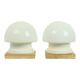 Paire de Lampes de Nuit Champignons Opaline Vintage
