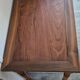 Antique writing table, solid wood desk with turned legs