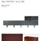 Buffet italien moderne des années 1950 Frattini pour Bernini – Portes coulissantes en bois