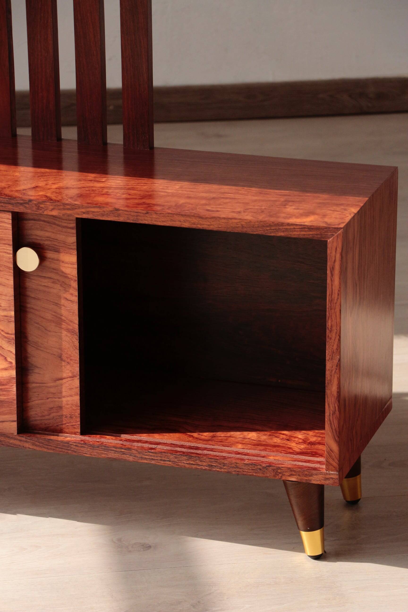 Illuminated Room Divider - Rosewood & Brass