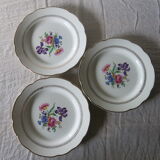 3 flat plates from gien in good condition, florence model
