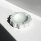 Vintage porcelain ashtray, white bisque porcelain, Brutalist design, 1970s