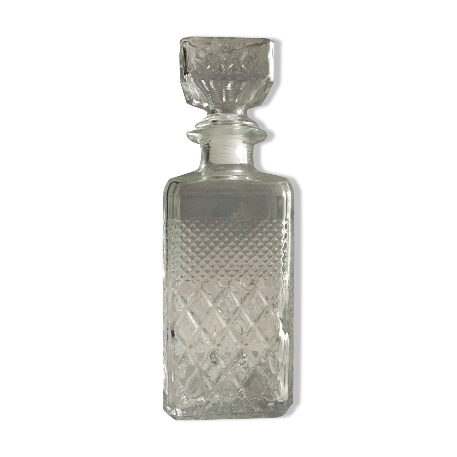 Carafe en verre.