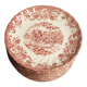 Johnson bros coaching scenes glossy porcelain dessert flat plates diameter: 18,18cm, 8 p