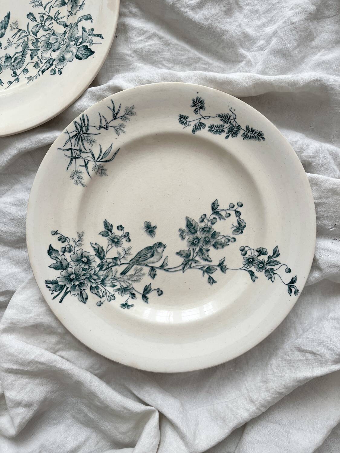 2 flat plates in iron earth “Mignon” Longwy