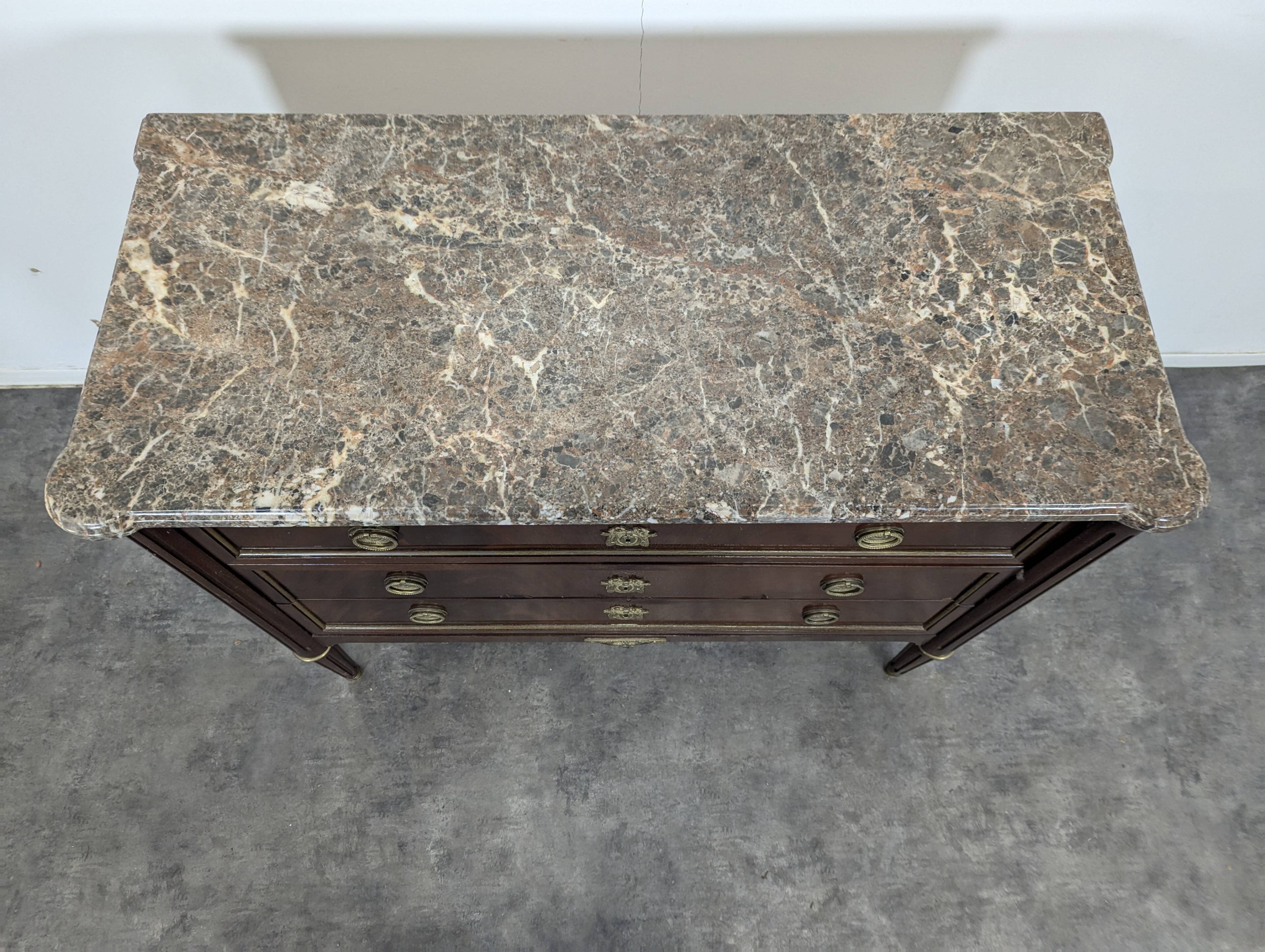 Louis XVI style mahogany chest of drawers