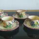 4 cups and saucers of Henriot earthenware
