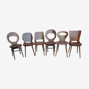 4 chairs bistro baumann 1960