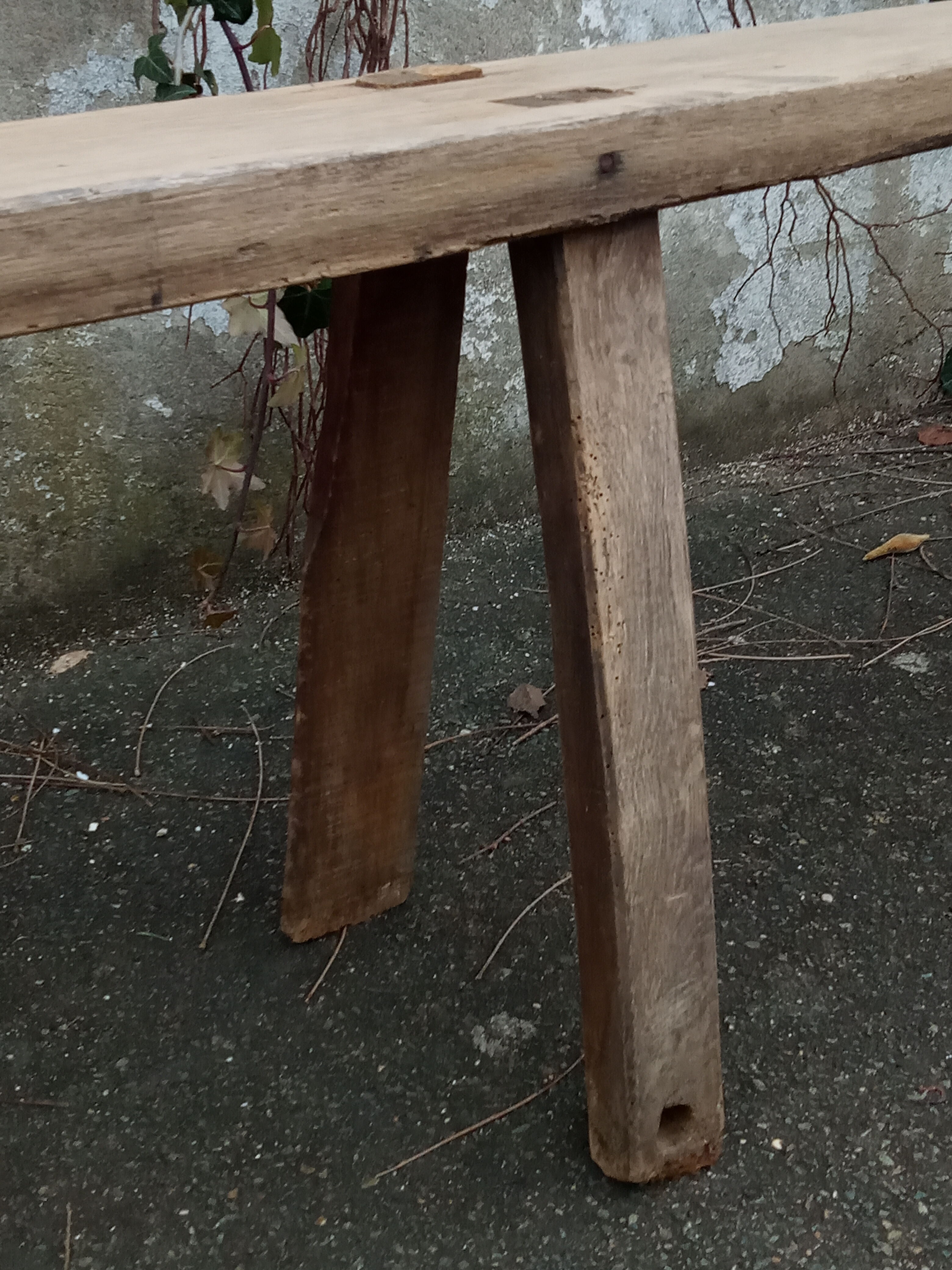 Old oak farmhouse bench 256 cm