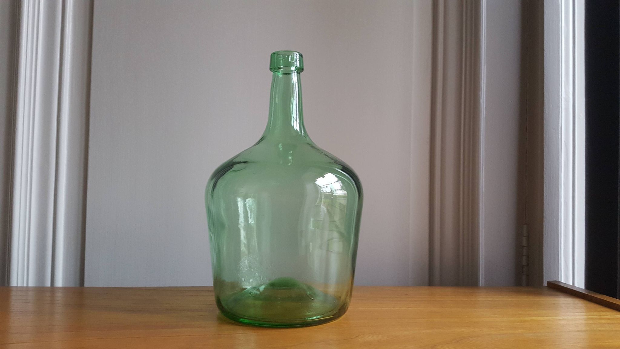 Dame Jeanne vertes/turquoises transparentes de 2 litres
