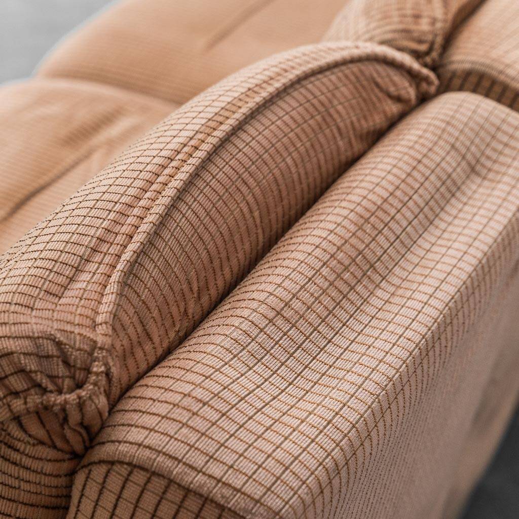 Set 3 poltrone modulari tessuto a quadretti beige anni ’70 vintage modernar