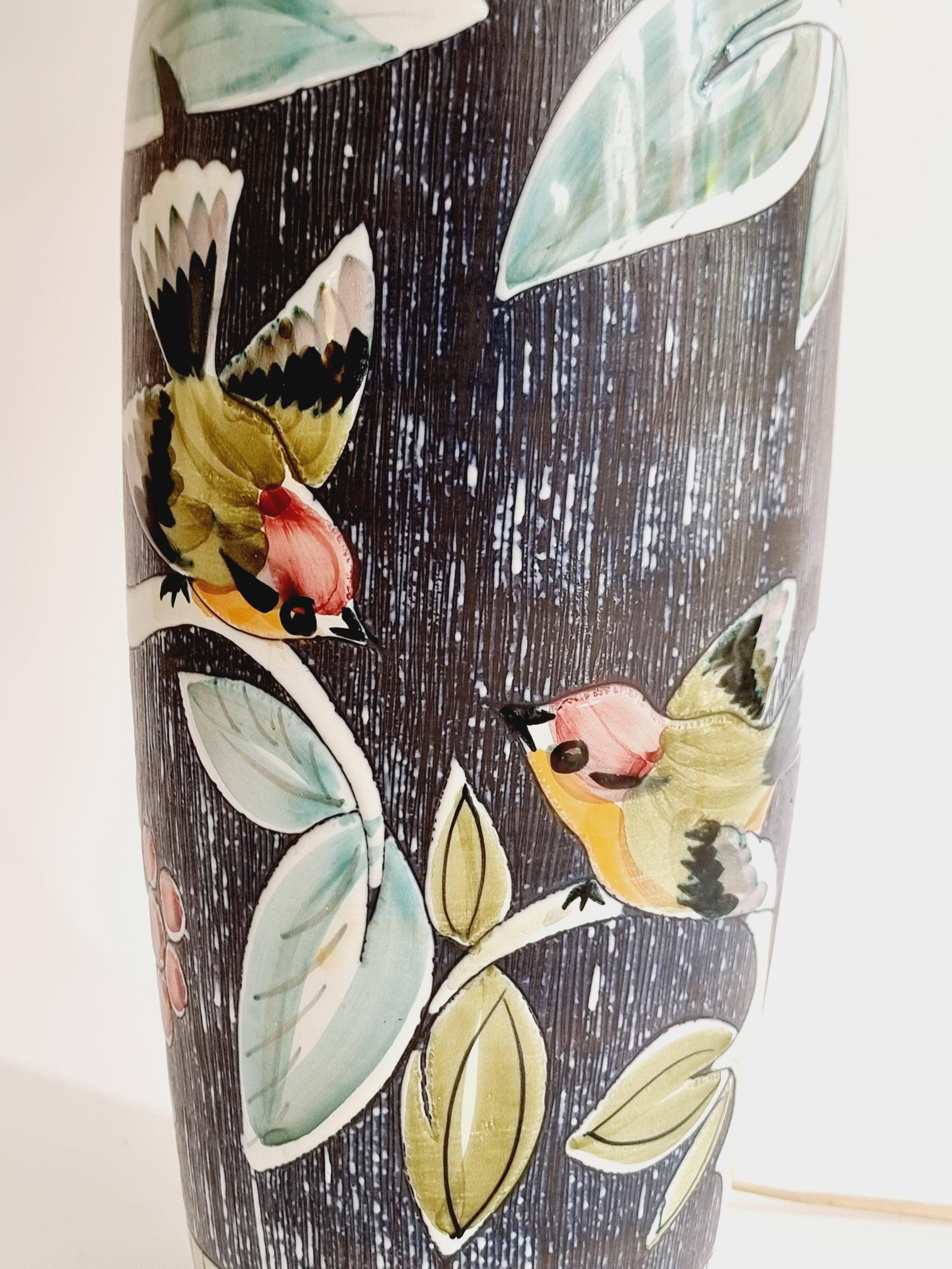 NILA table lamp in ceramic, handmade in Sweden, mid-1900s.