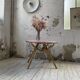 Vintage pink rattan coffee table