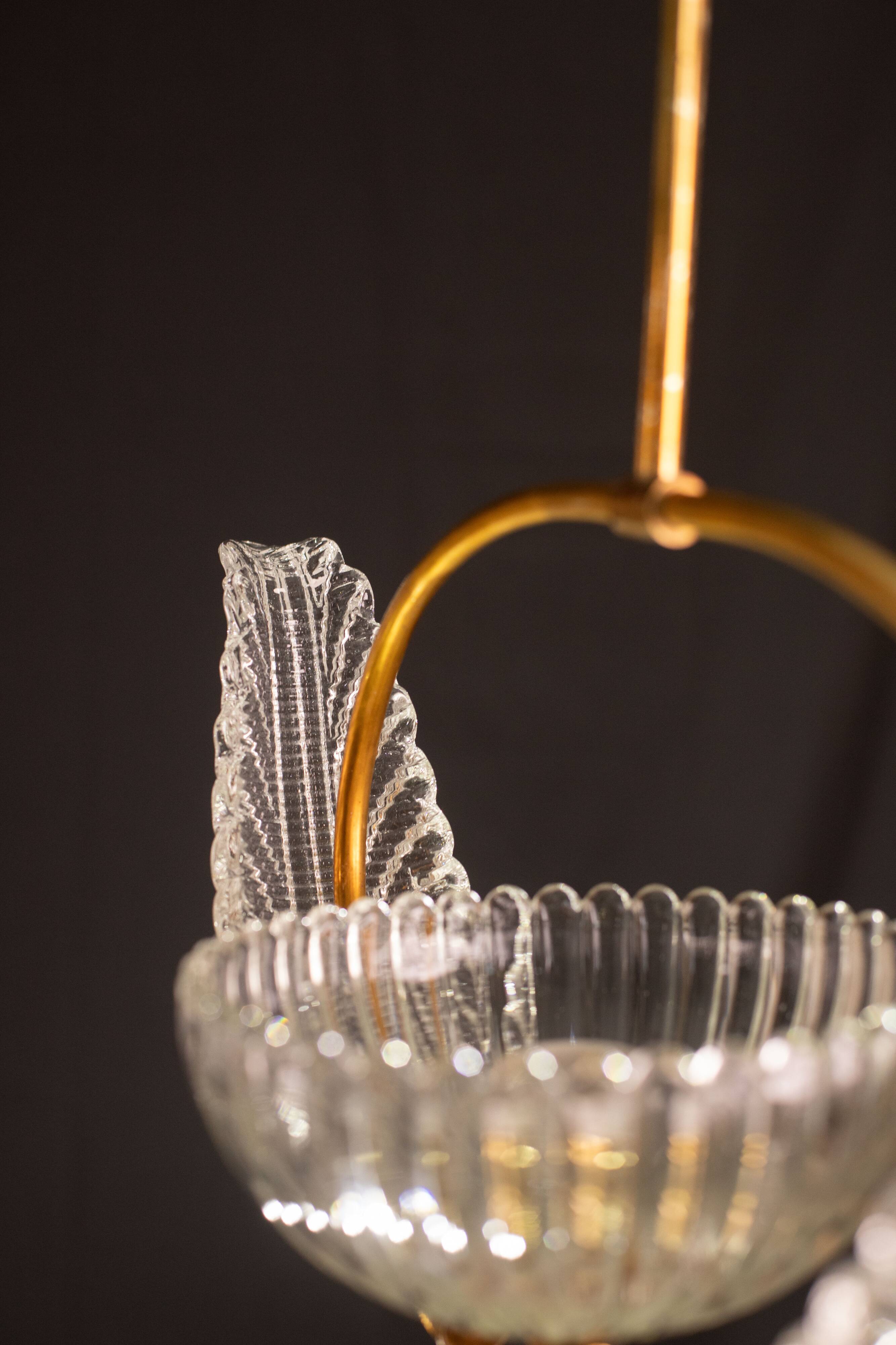 Antique Barovier e Toso Pendant Light, 1940