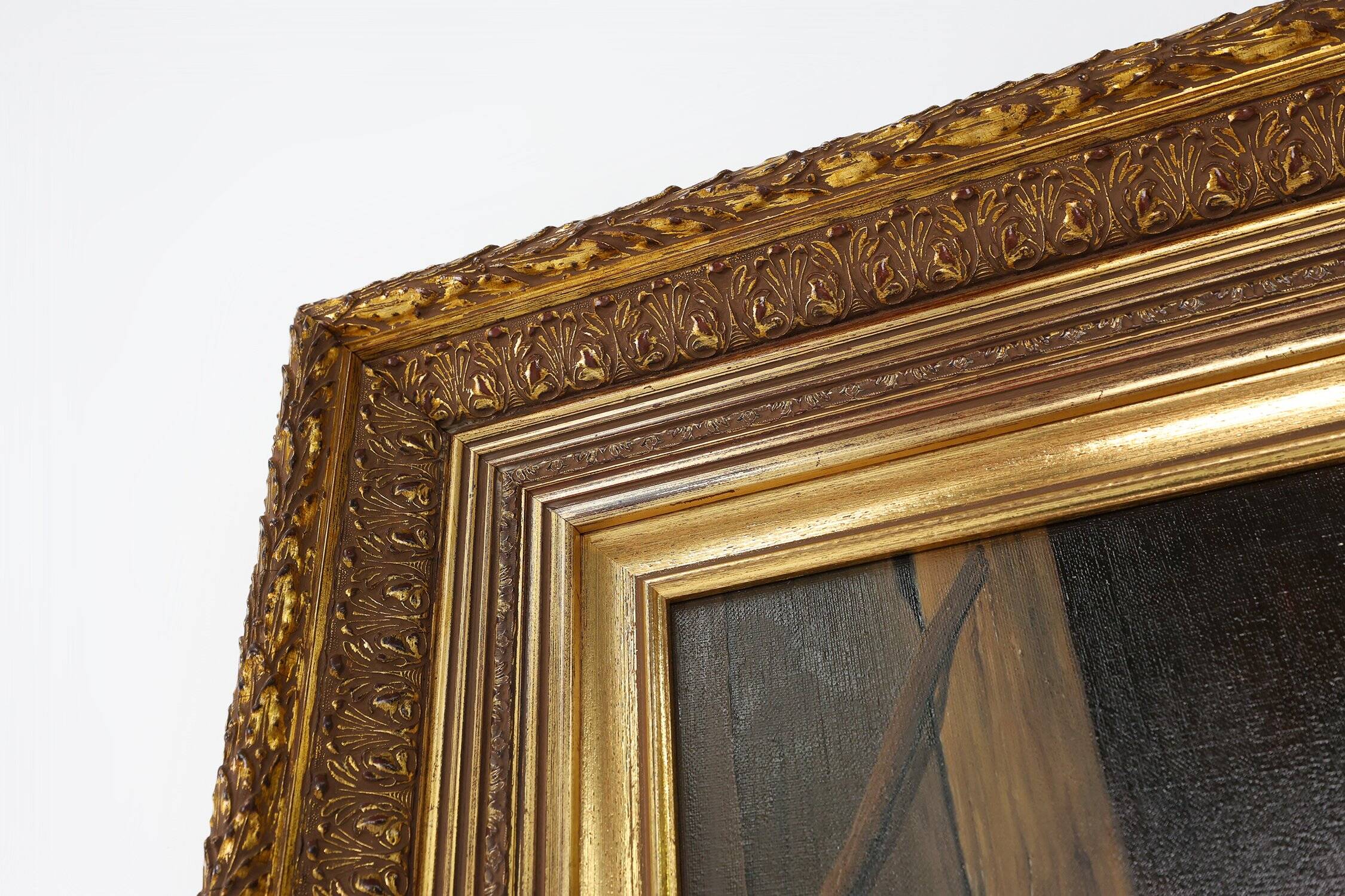 Belgian Artist, Baroque Scene, 1991, Oil on Canvas, Frame