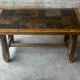 Table basse en chêne et ardoise – années 60-70