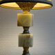 Table lamp - Alabaster cube foot