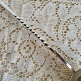 Punch ladle, cocktail, in silver-plated cherry metal.