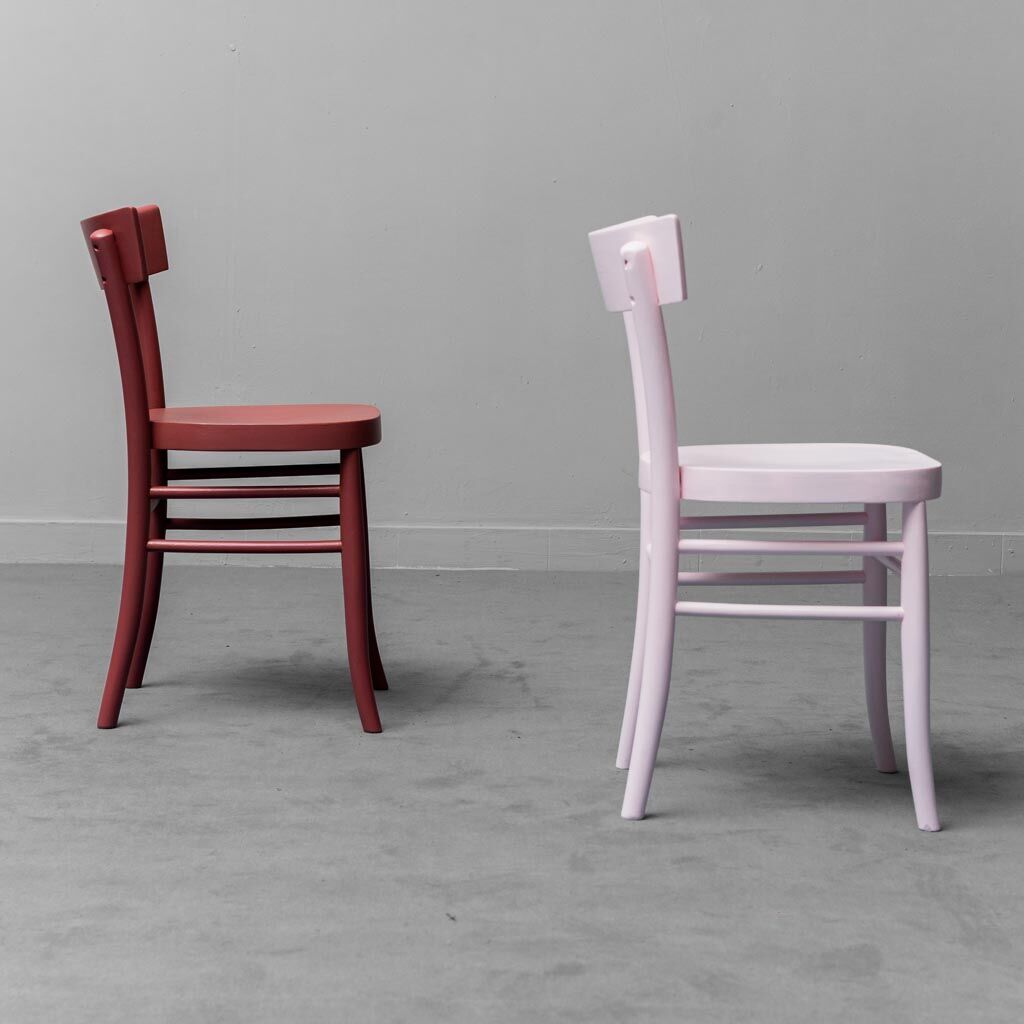 Pair of 50s vintage wooden chairs