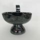 Black "hand- bougeoir with iridescents signed Fazio in Vallauris, circa 1950-1960