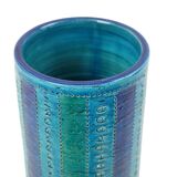 Aldo Londi for Bitossi Vase 1960s Rimini Blue Ceramics