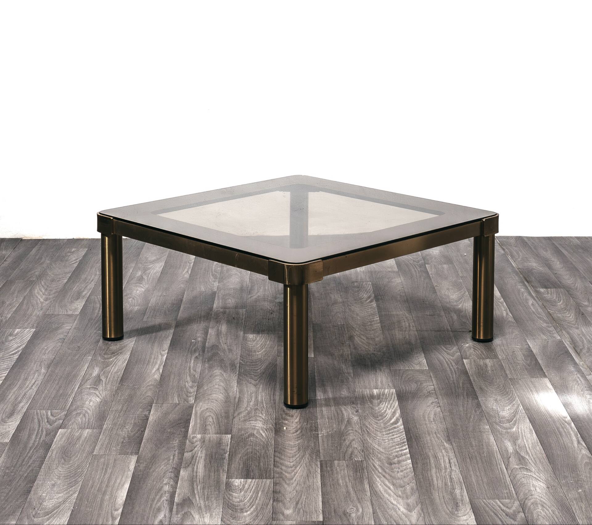Coffee Table Basso Vintage Ottone Hollywood Regency Anni ‘70