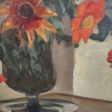 Tableau "bouquet jaune de septembre" signé Charigny