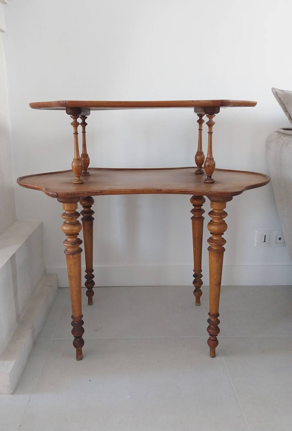 Louis XV style walnut tea table