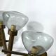 Pair of brass and glass sconces by Sciolari. Italian modern from 70s