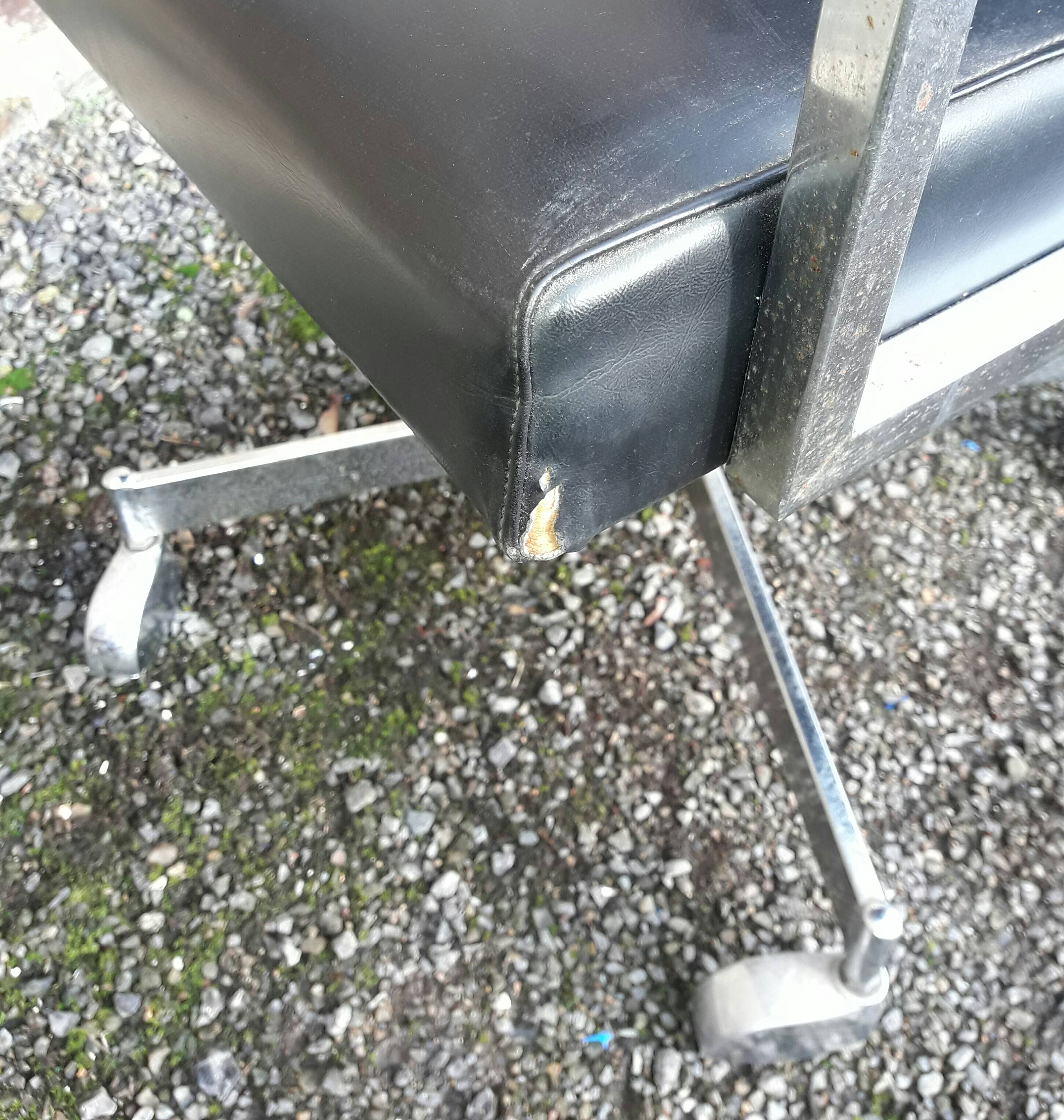 OEM Strafor 60s office chair in leatherette and chrome metal