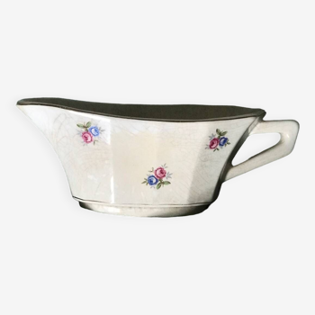 Saucière vintage en porcelaine craquelée Digoin