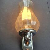 Pair of vintage chrome wall sconces