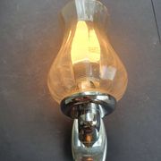 Pair of vintage chrome wall sconces