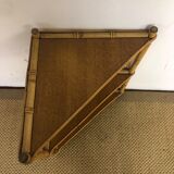 Rattan corner shelf