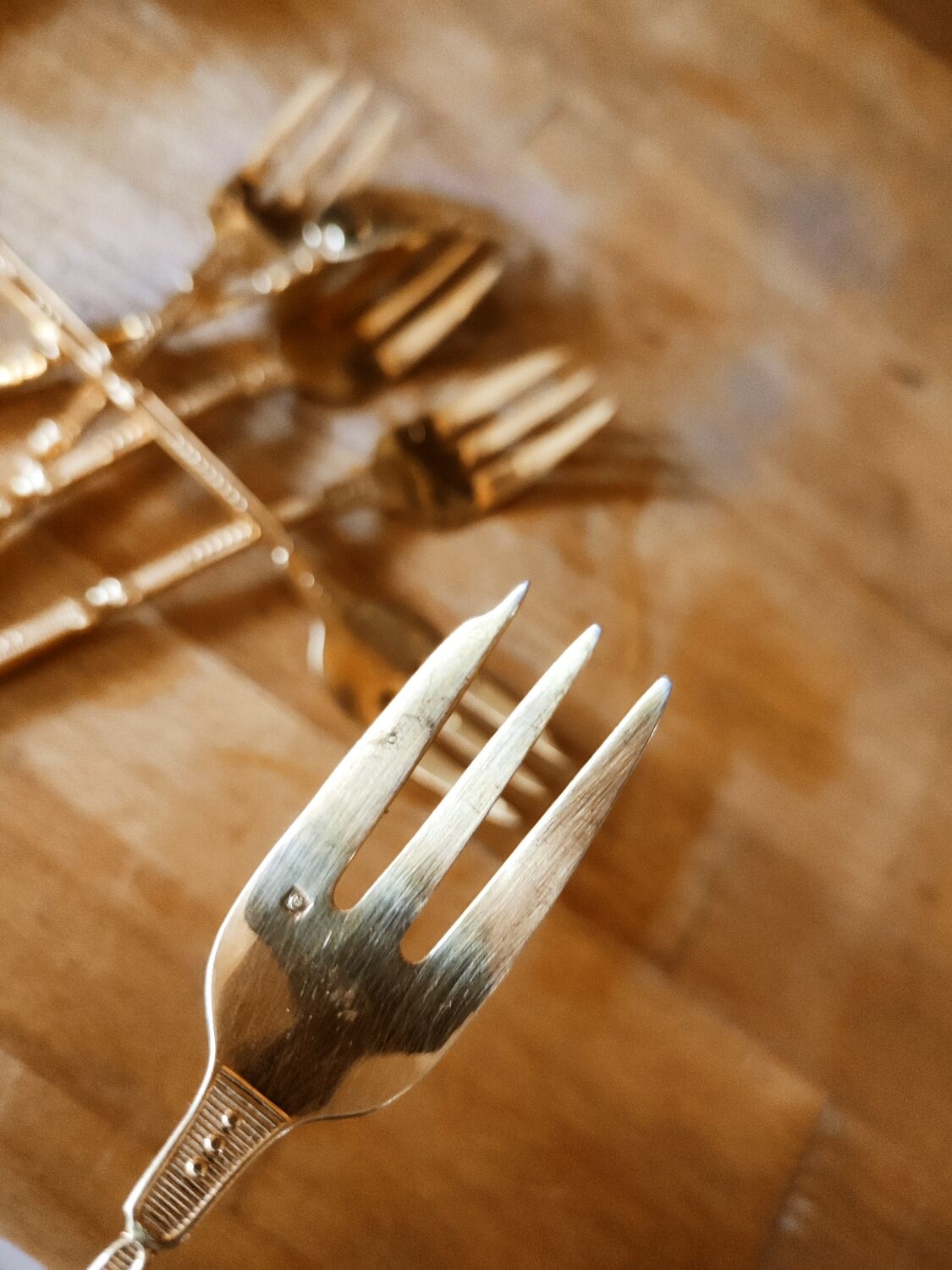 Set of 6 melon forks, cake forks